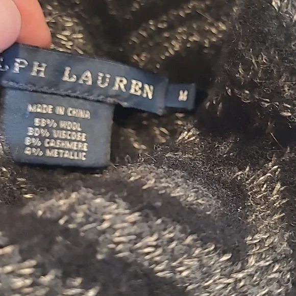 EUC VTG Ralph Lauren Blue Label Wool/Cashmere Blend Cozy Turtleneck Sweater